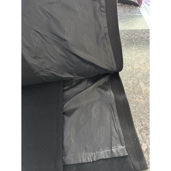 New Disturbia Meltdown Oversized Trench Coat w Pin Brooch Black Sz 10 (US) - Picture 8 of 12